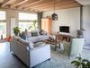houten huis met sedum woonkamer arkel